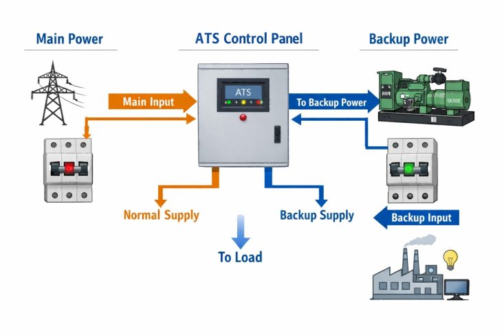 ATS control panel work diagram ATS control panel work diagram