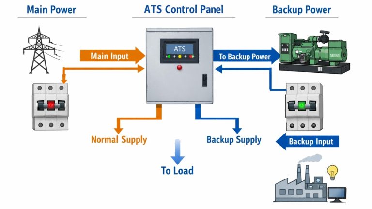 ATS control panel work diagram ATS control panel work diagram