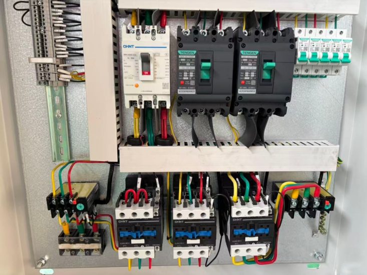 Inside the power control panel Inside the power control panel