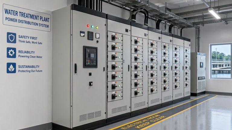 Power distribution system of water treatment plant Power distribution system of water treatment plant
