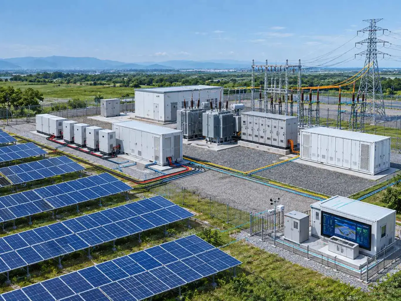 Solar grid connection system
