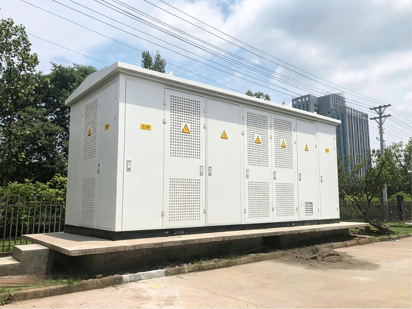 outdoor prefabricated substation for utility and infrastructure