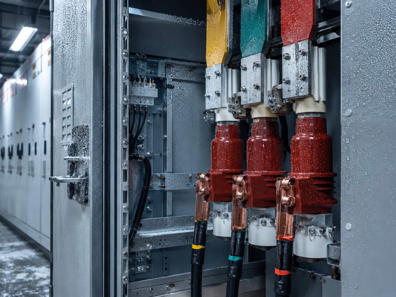 switchgear moisture damage caused by condensation and high humidity