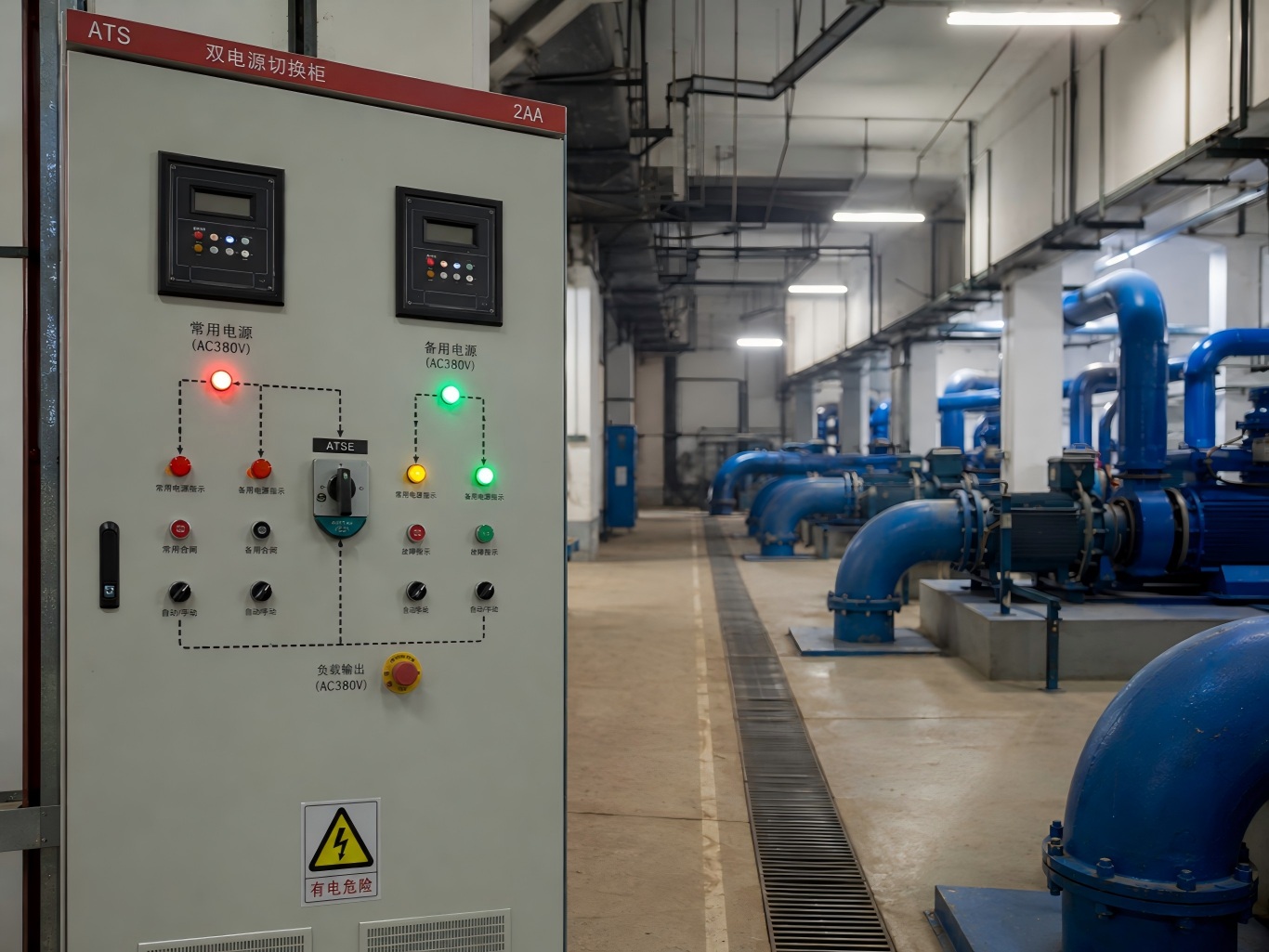 ATS control panels for water treatment plants