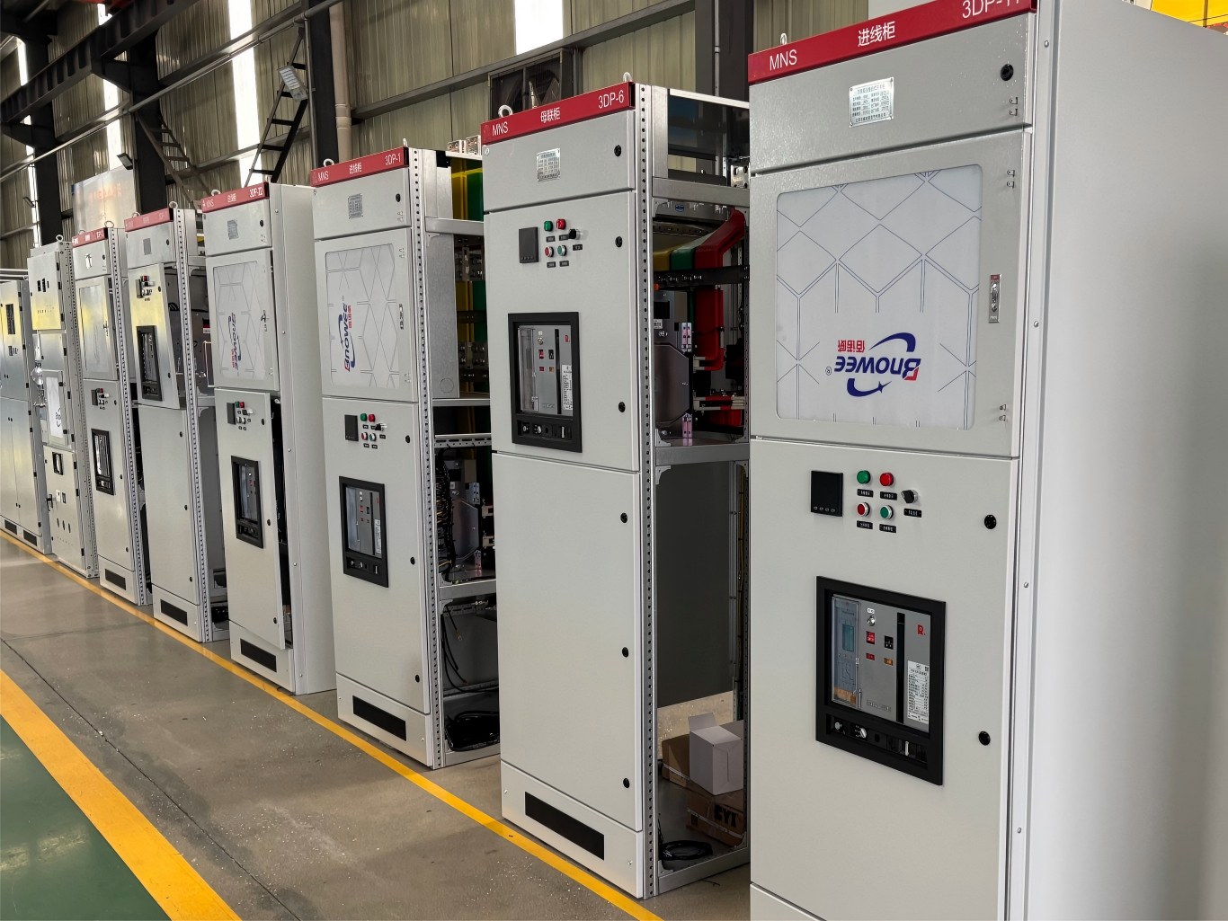 mns low voltage switchgear in the factory