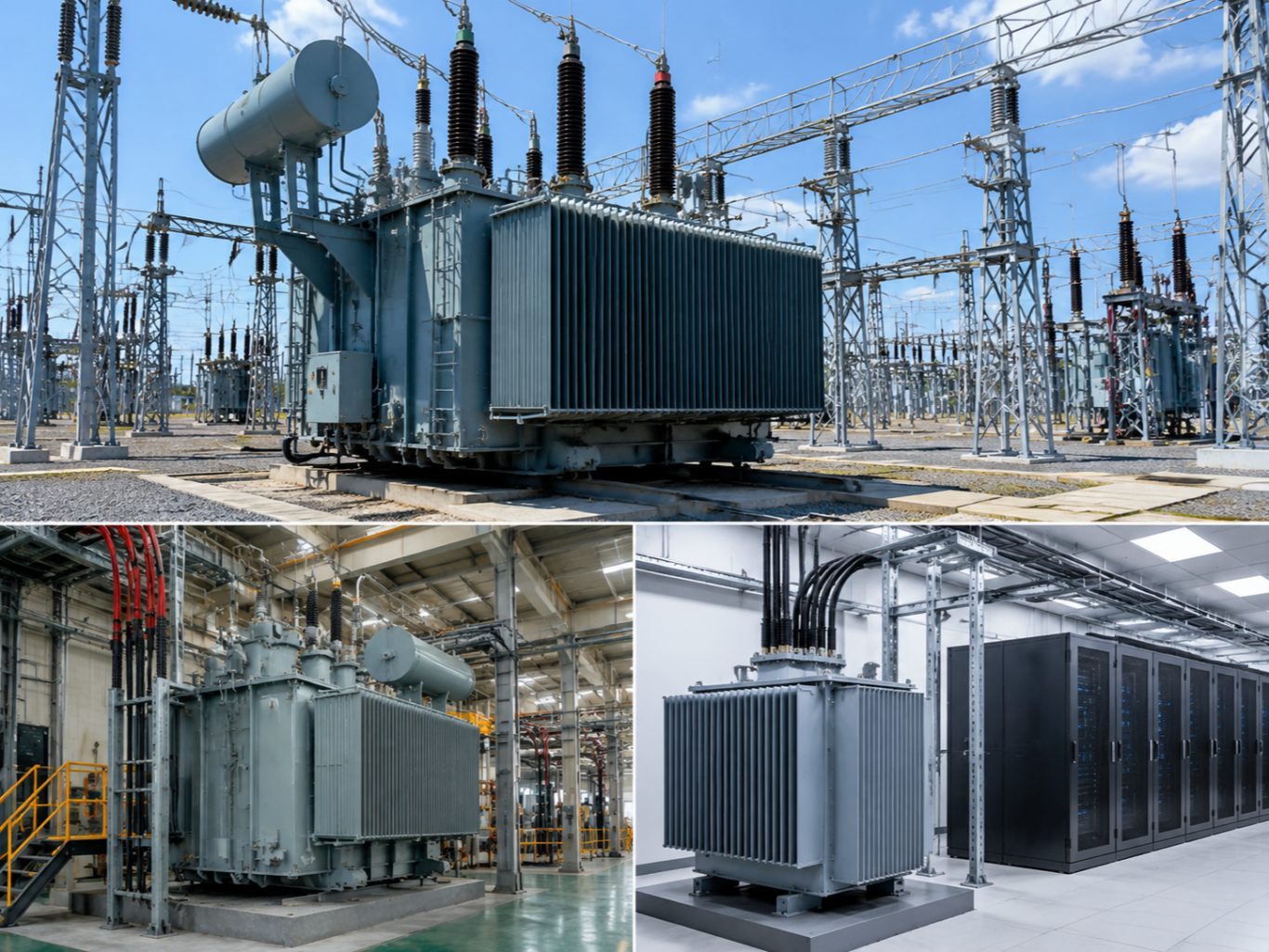 Power transformer applications in industrial and grid systems