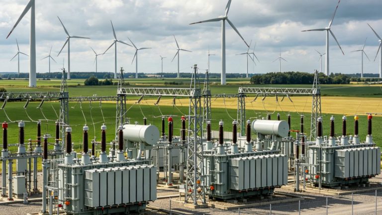 150MW European wind farm project using high-voltage power transformers