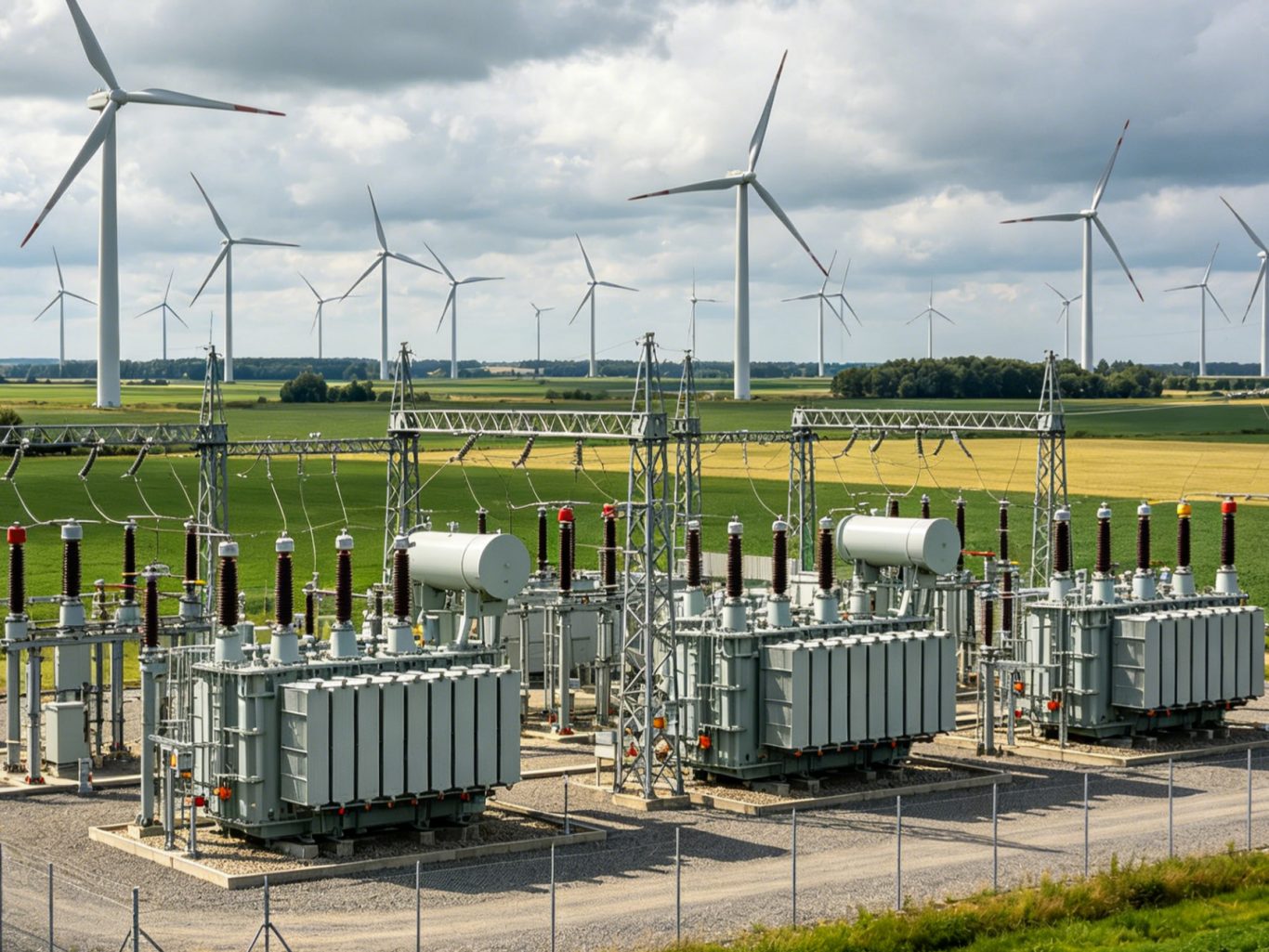 150MW European wind farm project using high-voltage power transformers