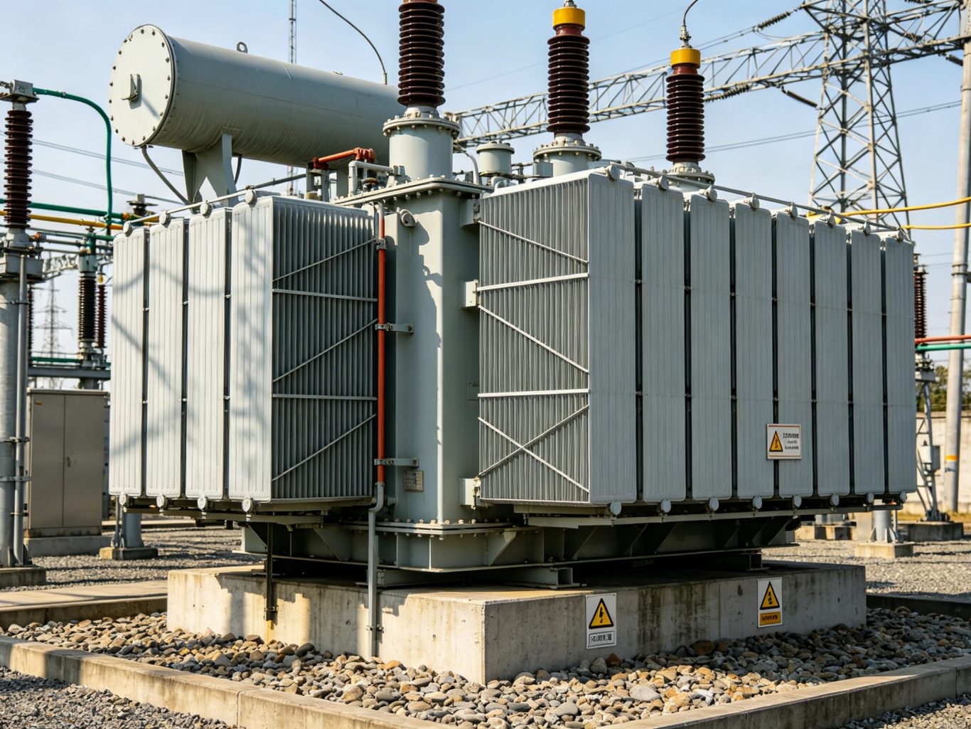 a high-voltage and high-capacity power transformer in substations
