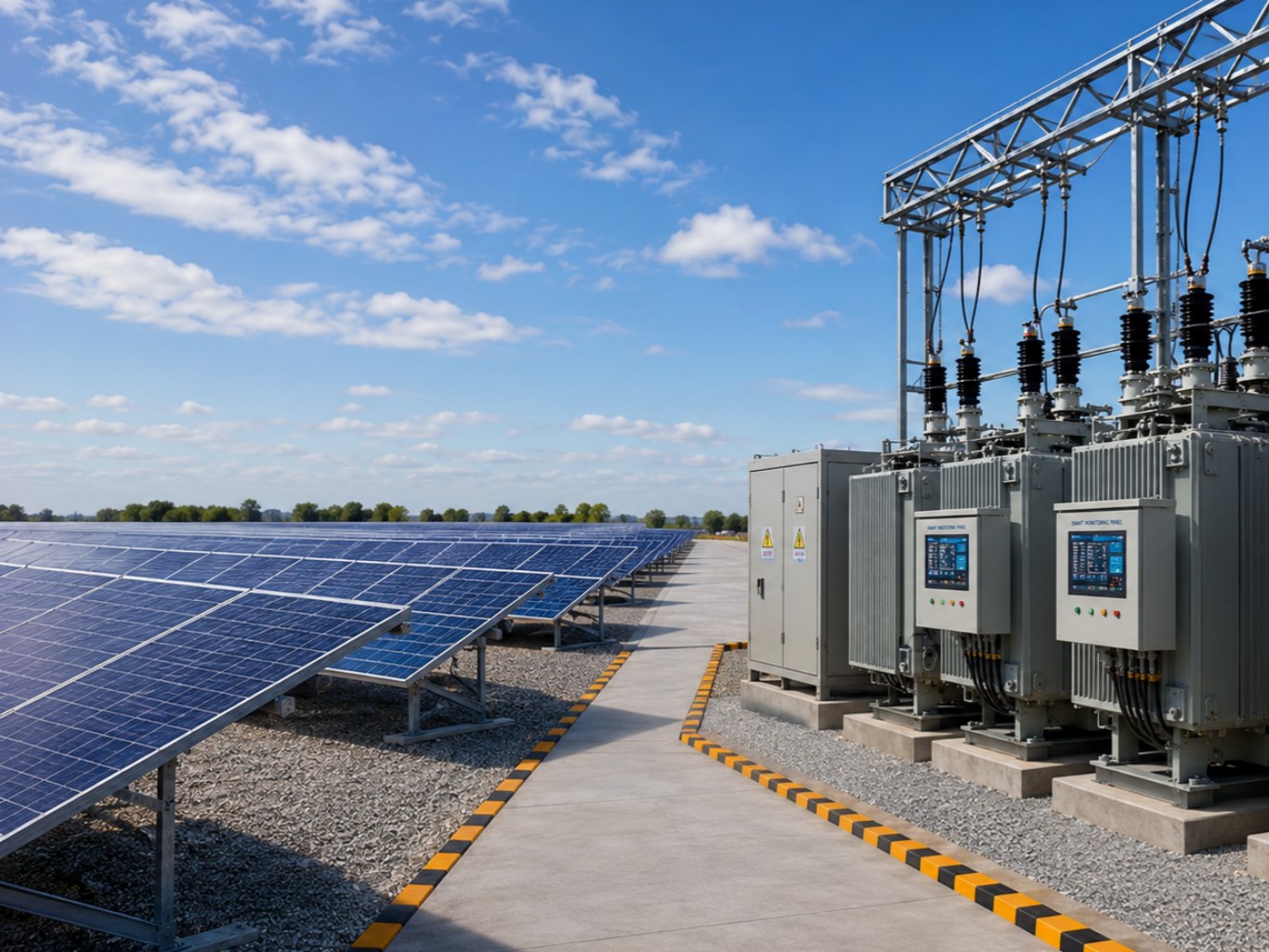 power transformer in solar power plant