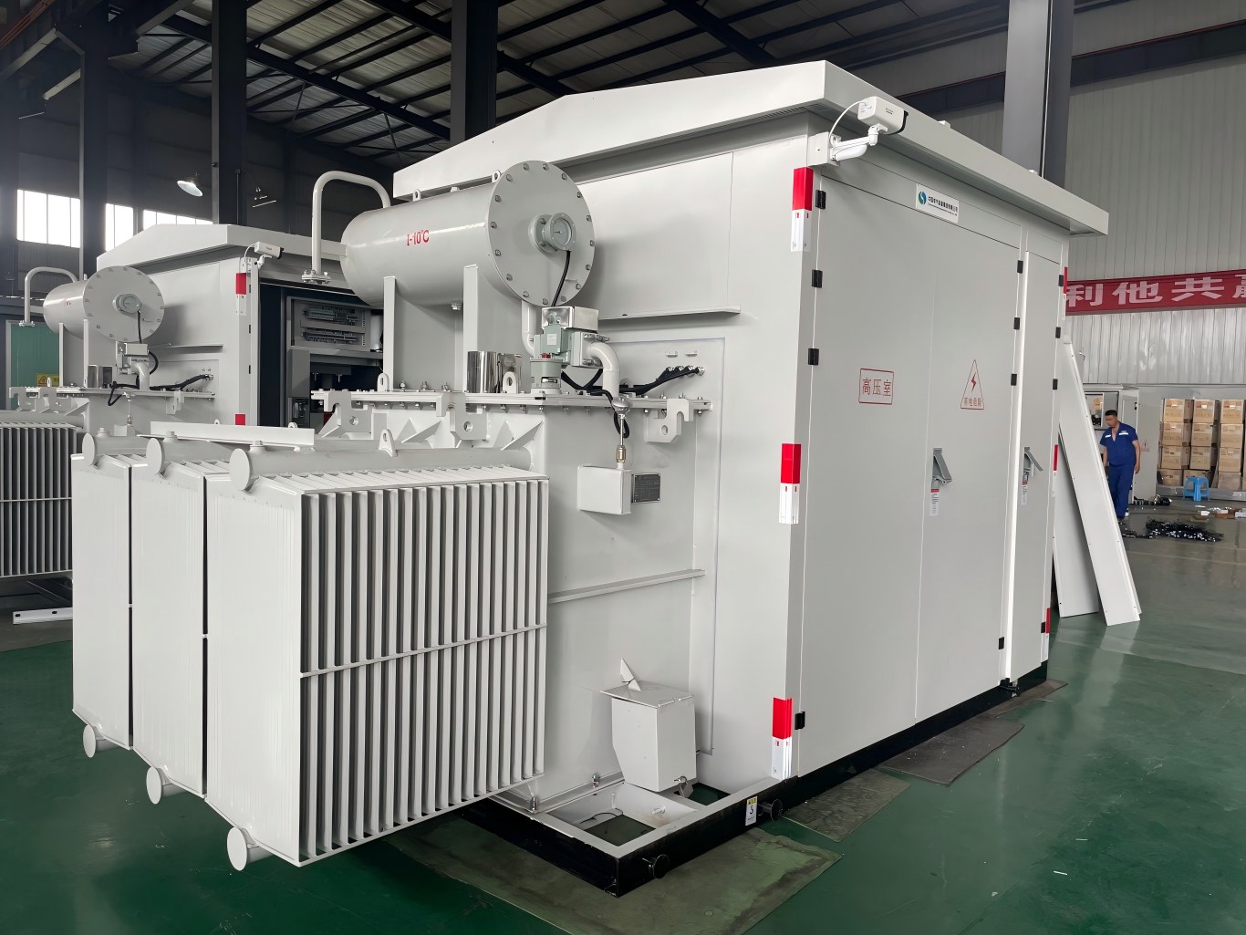 the Chinese-style prefabricated substation for 10MW solar PV grid connection project