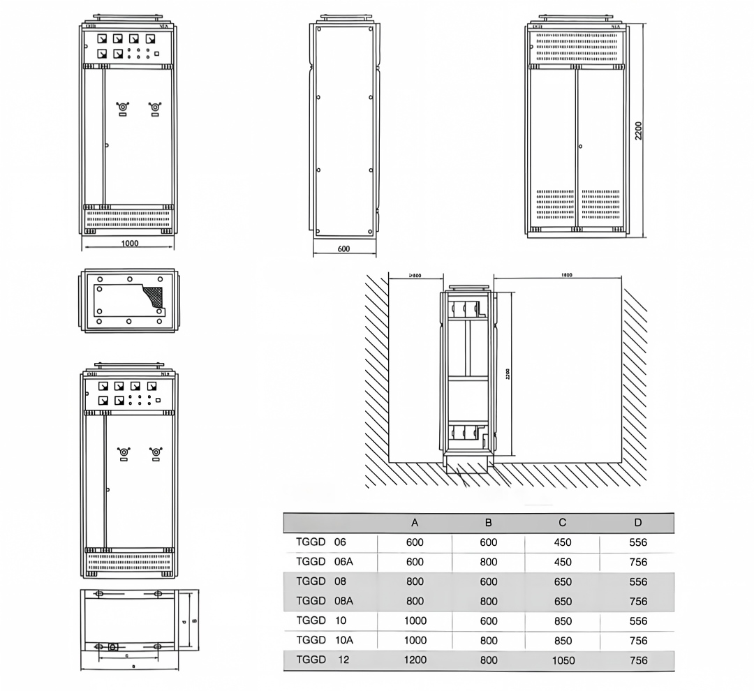 GGD Outline and Installation Diagram
